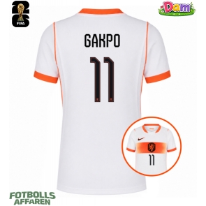 Nederländerna Cody Gakpo #11 Bortatröja Kvinnor VM 2026 Kortärmad